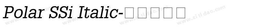 Polar SSi Italic字体转换